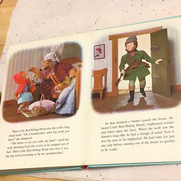 COPY - Little Red Riding Hood antique 3D hardcover board book Grossett & Dunlap - Picture 11 of 14